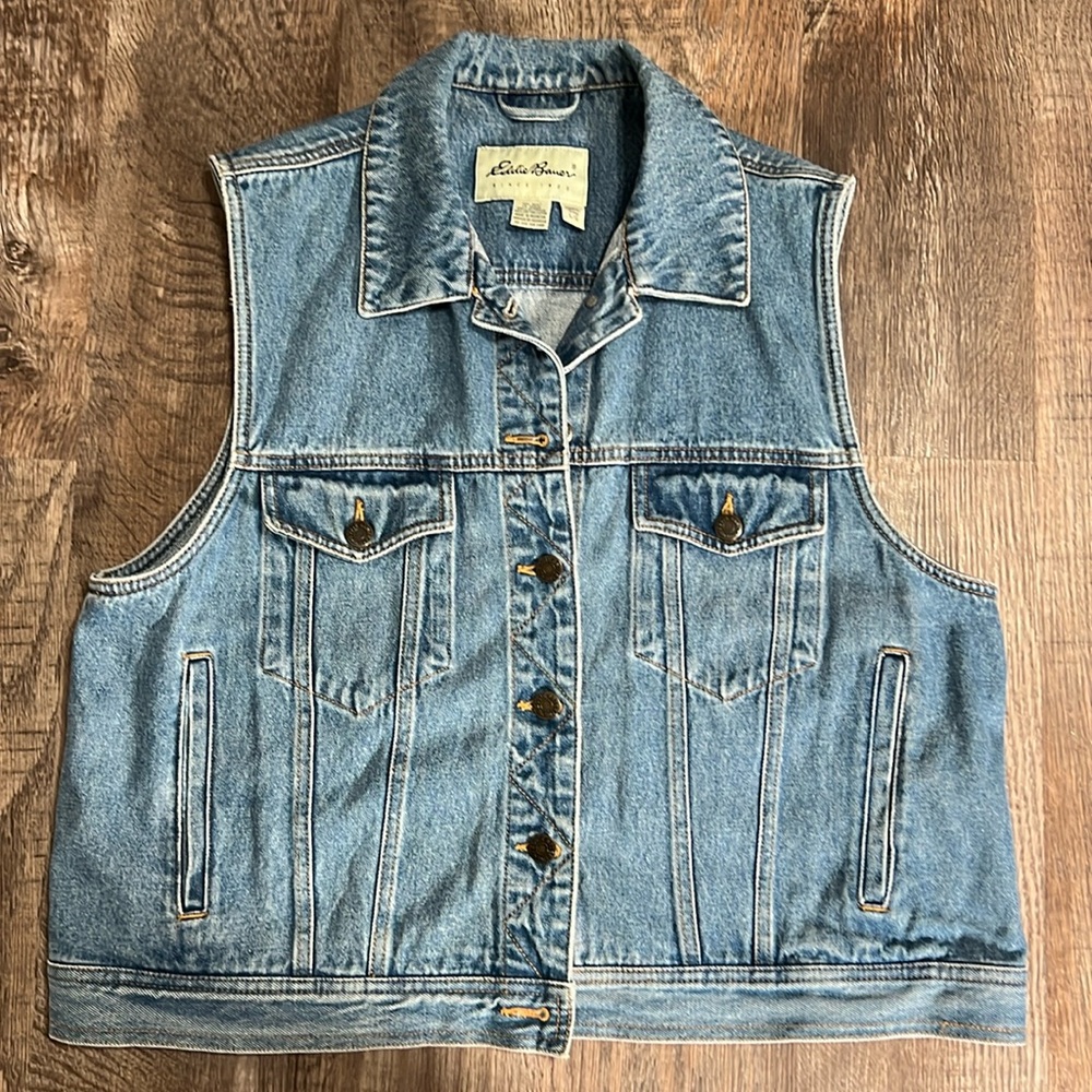 Vintage Eddie Bauer Denim Vest - W XL
